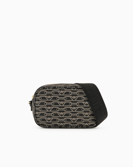 Armani Bolso modelo funda para cámara con bandolera y estampado integral de monograma