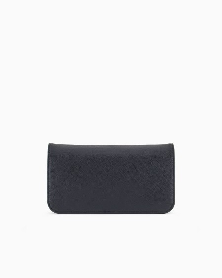 Armani Bolso Para Dispositivos Electrónicos Con Bandolera En Piel Saffiano Regenerada Y Nailon Reciclado ASV