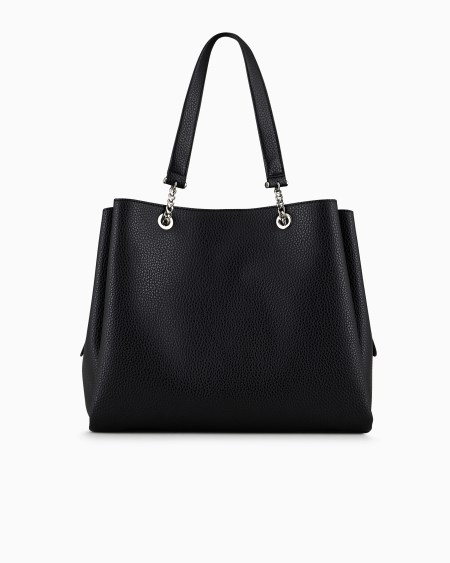 Armani Bolso Shopper Con Efecto Graneado Y Colgante De águila