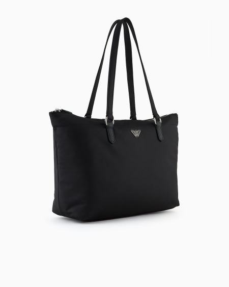 Armani Bolso Shopper En Nailon Reciclado Con Placa De águila ASV