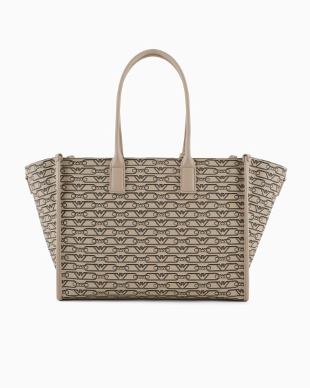 Armani Bolso Shopper Mediano Con Estampado Integral De Monograma