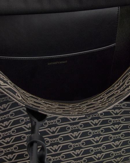 Armani Bolso Shopper Mediano Con Estampado Integral De Monograma