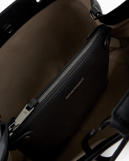 Armani Bolso Shopper MyEA De Piel Con Logotipo Trenzado