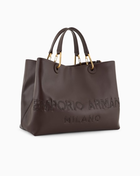 Armani Bolso Shopper MyEA De Piel Con Logotipo Trenzado