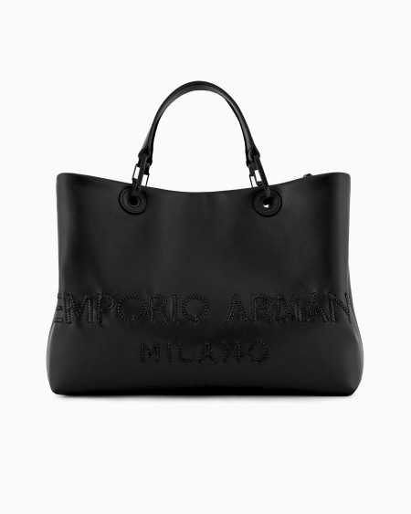 Armani Bolso shopper MyEA de piel con logotipo trenzado