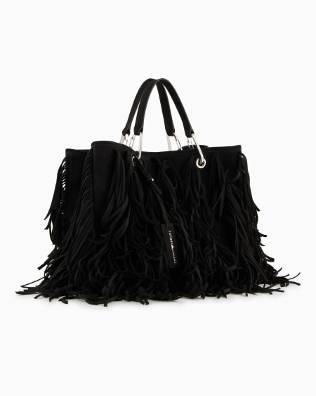 Armani Bolso Shopper MyEA Mediano Con Flecos De Material Efecto Ante