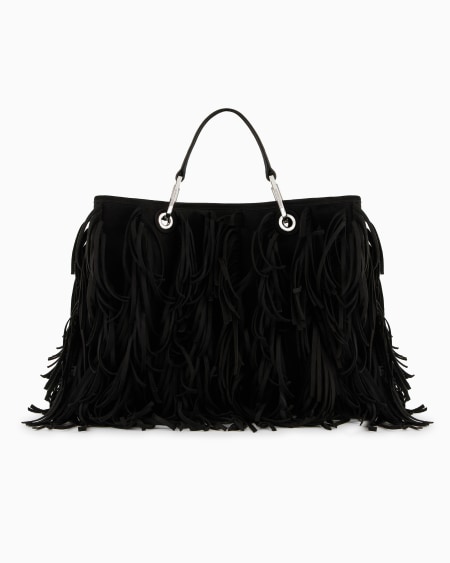 Armani Bolso Shopper MyEA Mediano Con Flecos De Material Efecto Ante