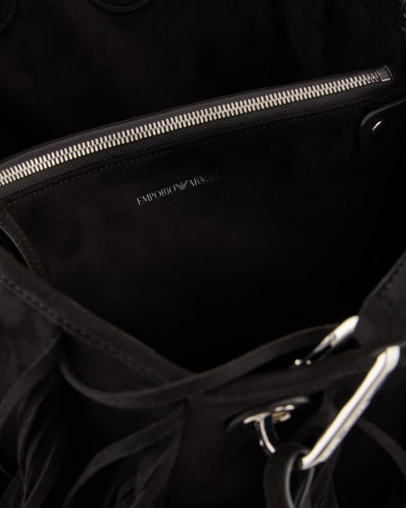 Armani Bolso Shopper MyEA Mediano Con Flecos De Material Efecto Ante