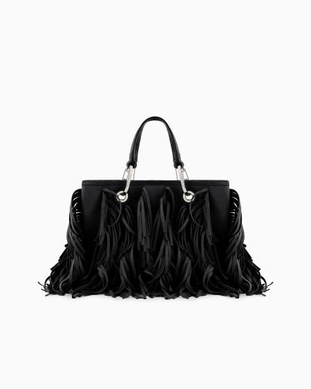 Armani Bolso Shopper MyEA Pequeño Con Flecos De Material Efecto Ante