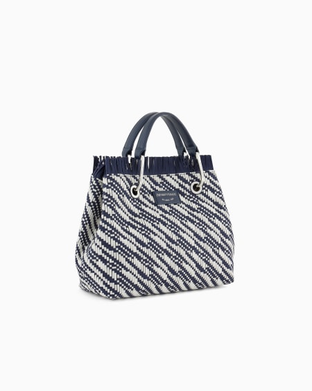 Armani Bolso Shopper MyEA Pequeño En Esterilla Trenzada