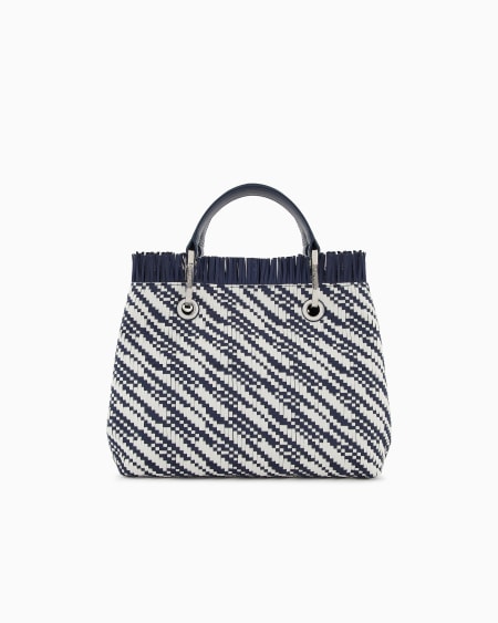 Armani Bolso Shopper MyEA Pequeño En Esterilla Trenzada