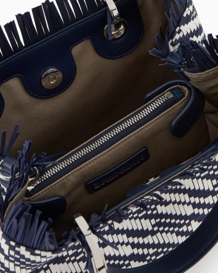 Armani Bolso Shopper MyEA Pequeño En Esterilla Trenzada