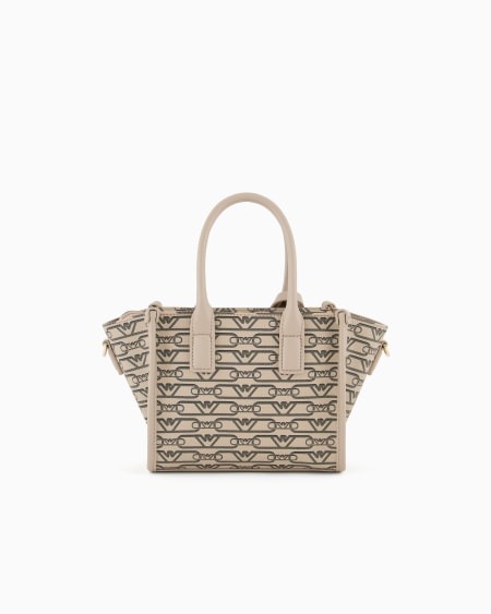 Armani Bolso Shopper Pequeño Con Estampado Integral De Monograma