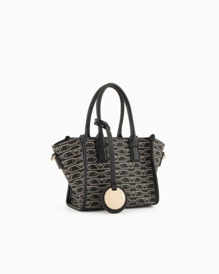 Armani Bolso Shopper Pequeño Con Estampado Integral De Monograma