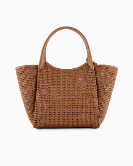 Armani Bolso Shopper Trenzado Con Colgante De Logotipo