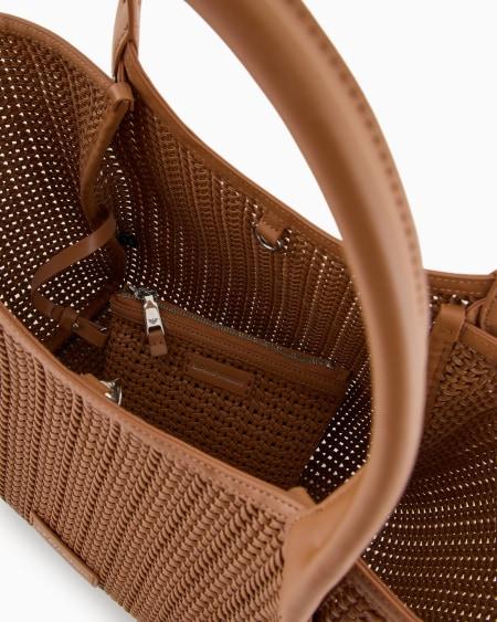 Armani Bolso Shopper Trenzado Con Colgante De Logotipo