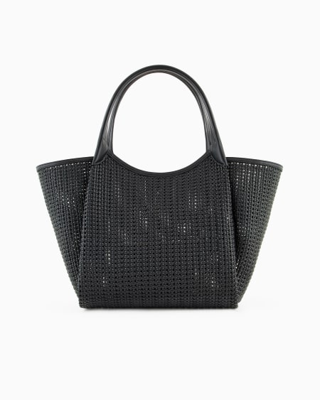 Armani Bolso Shopper Trenzado Con Colgante De Logotipo