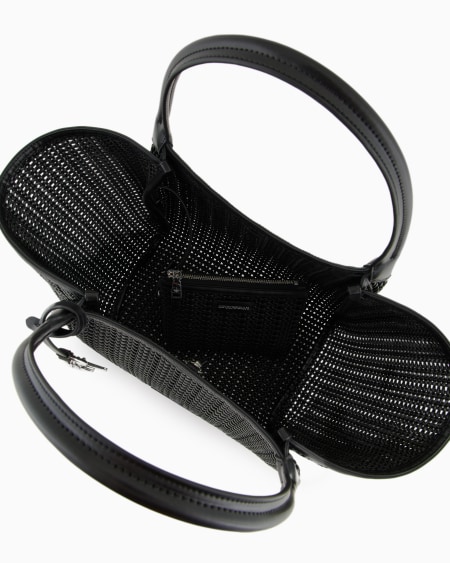 Armani Bolso Shopper Trenzado Con Colgante De Logotipo