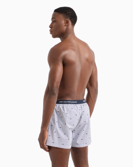 Armani Bóxer De Tejido Jacquard Con Patrón Integral