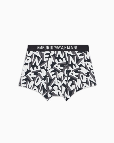 Armani Calzoncillo bóxer con inscripción integral de logotipo resaltada