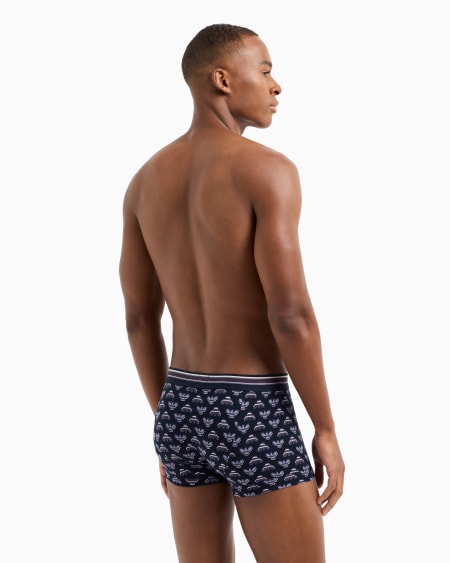 Armani Calzoncillo Bóxer Con Logotipo Integral De águila Resaltado