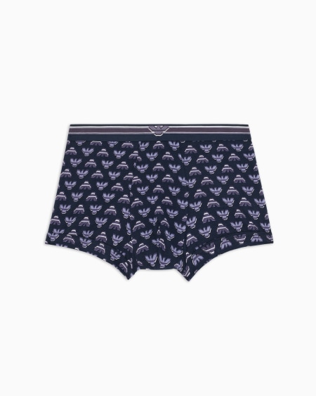 Armani Calzoncillo Bóxer Con Logotipo Integral De águila Resaltado