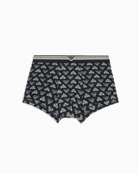Armani Calzoncillo bóxer con logotipo integral de águila resaltado