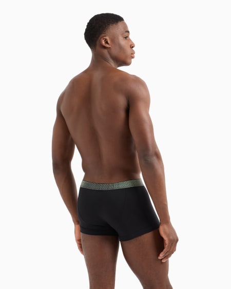 Armani Calzoncillo Bóxer De Algodón Orgánico Con Banda Con Logotipo Brillante ASV