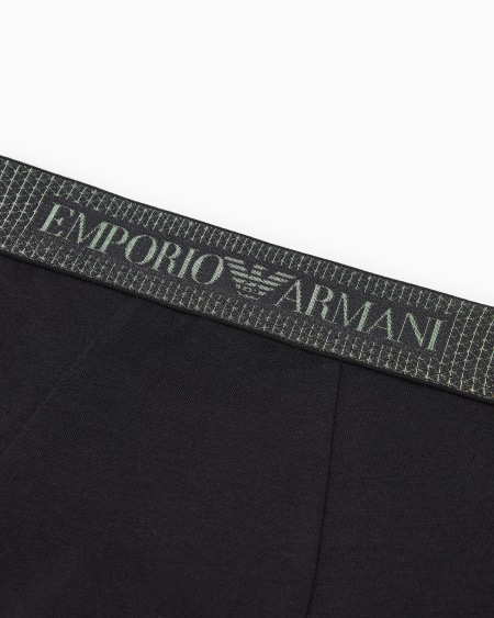 Armani Calzoncillo Bóxer De Algodón Orgánico Con Banda Con Logotipo Brillante ASV