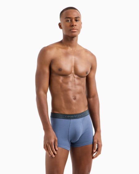 Armani Calzoncillo Bóxer De Algodón Orgánico Con Banda Con Logotipo Brillante ASV