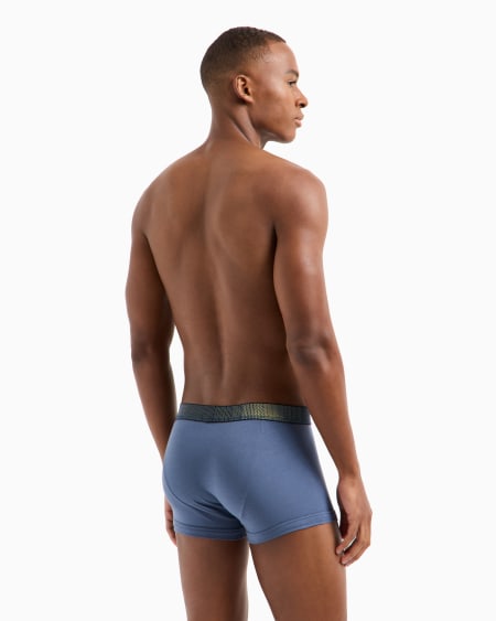 Armani Calzoncillo Bóxer De Algodón Orgánico Con Banda Con Logotipo Brillante ASV