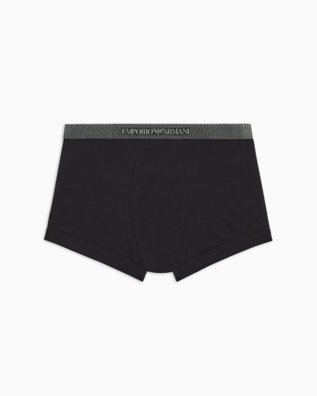 Armani Calzoncillo bóxer de algodón orgánico con banda con logotipo brillante ASV