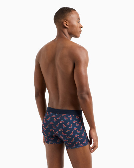 Armani Calzoncillo Bóxer De Microfibra Reciclada Con Estampado Integral ASV