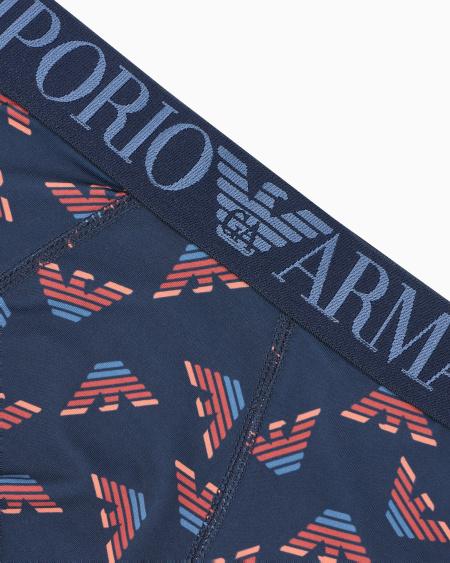 Armani Calzoncillo Bóxer De Microfibra Reciclada Con Estampado Integral ASV