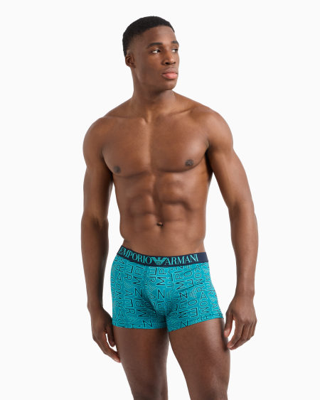 Armani Calzoncillo Bóxer De Microfibra Reciclada Con Estampado Integral ASV