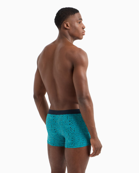 Armani Calzoncillo Bóxer De Microfibra Reciclada Con Estampado Integral ASV