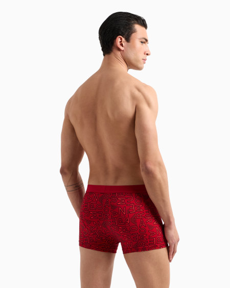 Armani Calzoncillo Bóxer De Microfibra Reciclada Con Estampado Integral ASV