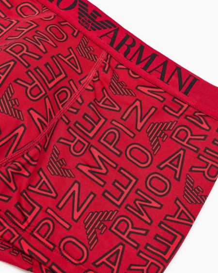 Armani Calzoncillo Bóxer De Microfibra Reciclada Con Estampado Integral ASV