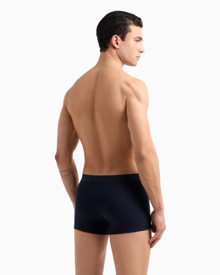 Armani Calzoncillo Bóxer De Piqué Elástico Con Cintura Con Logotipo