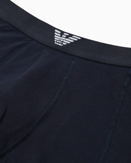 Armani Calzoncillo Bóxer De Piqué Elástico Con Cintura Con Logotipo