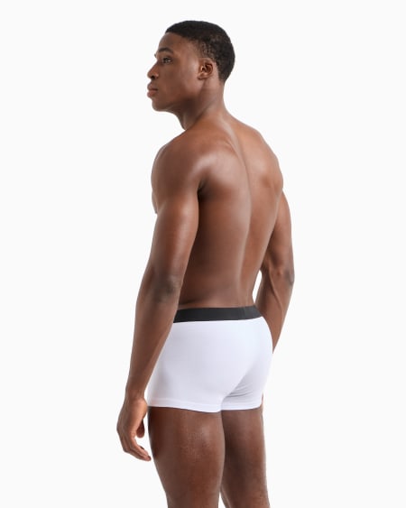 Armani Calzoncillo Bóxer De Piqué Elástico Con Cintura Con Logotipo
