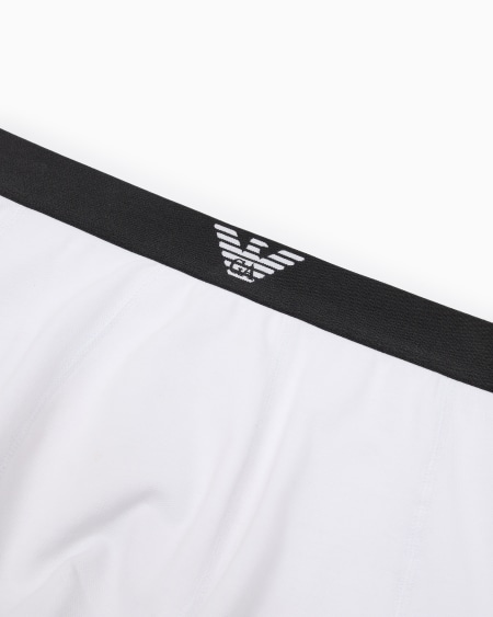 Armani Calzoncillo Bóxer De Piqué Elástico Con Cintura Con Logotipo