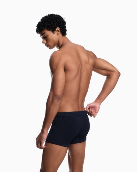 Armani Calzoncillo Bóxer De Viscosa Acanalada Con Logotipo De águila