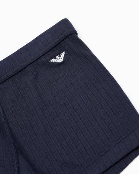 Armani Calzoncillo Bóxer De Viscosa Acanalada Con Logotipo De águila