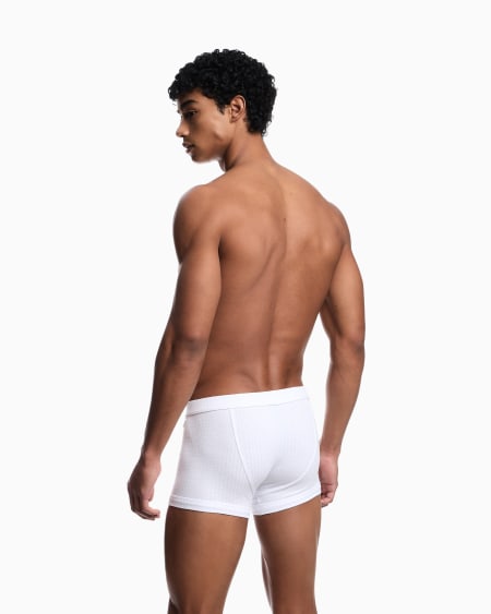 Armani Calzoncillo Bóxer De Viscosa Acanalada Con Logotipo De águila