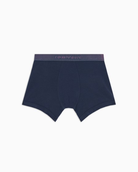 Armani Calzoncillo bóxer largo de algodón orgánico con banda con logotipo brillante ASV
