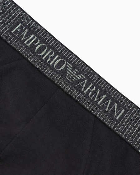Armani Calzoncillo Slip Con Cintura Elástica Con Banda Con Logotipo Brillante ASV