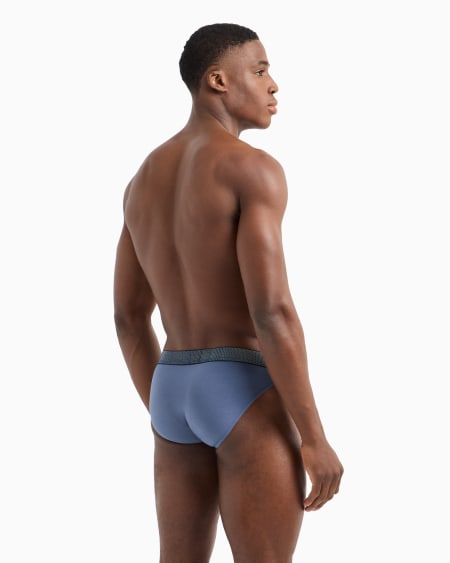 Armani Calzoncillo Slip Con Cintura Elástica Con Banda Con Logotipo Brillante ASV
