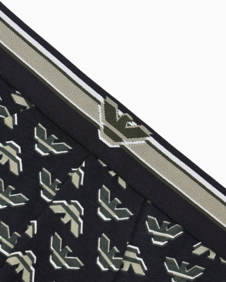 Armani Calzoncillo Slip Con Logotipo Integral De águila Resaltado