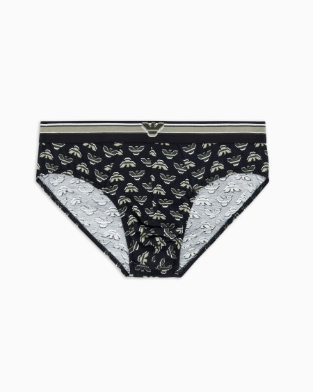 Armani Calzoncillo slip con logotipo integral de águila resaltado